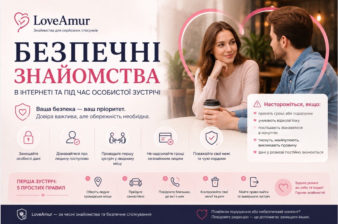 Безпечні знайомства в інтернеті та під час першої зустрічі